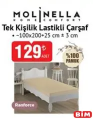 MOLİNELLA TEK KİŞİLİK LASTİKLİ ÇARŞAF